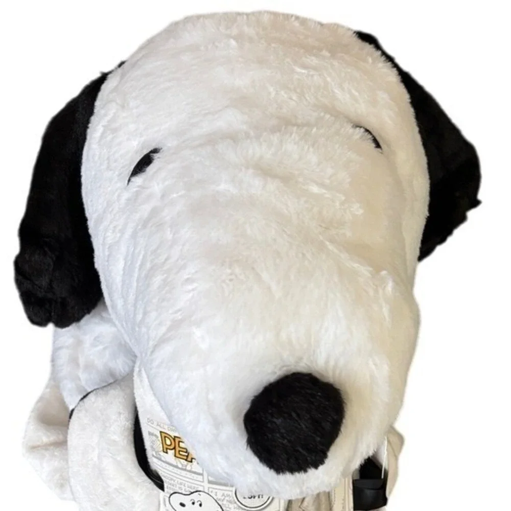 Peanuts Snoopy Hooded Throw Blanket - Black and White 30in x 50in NEW